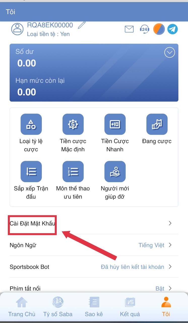 hướng dẫn đổi mật khẩu viva88